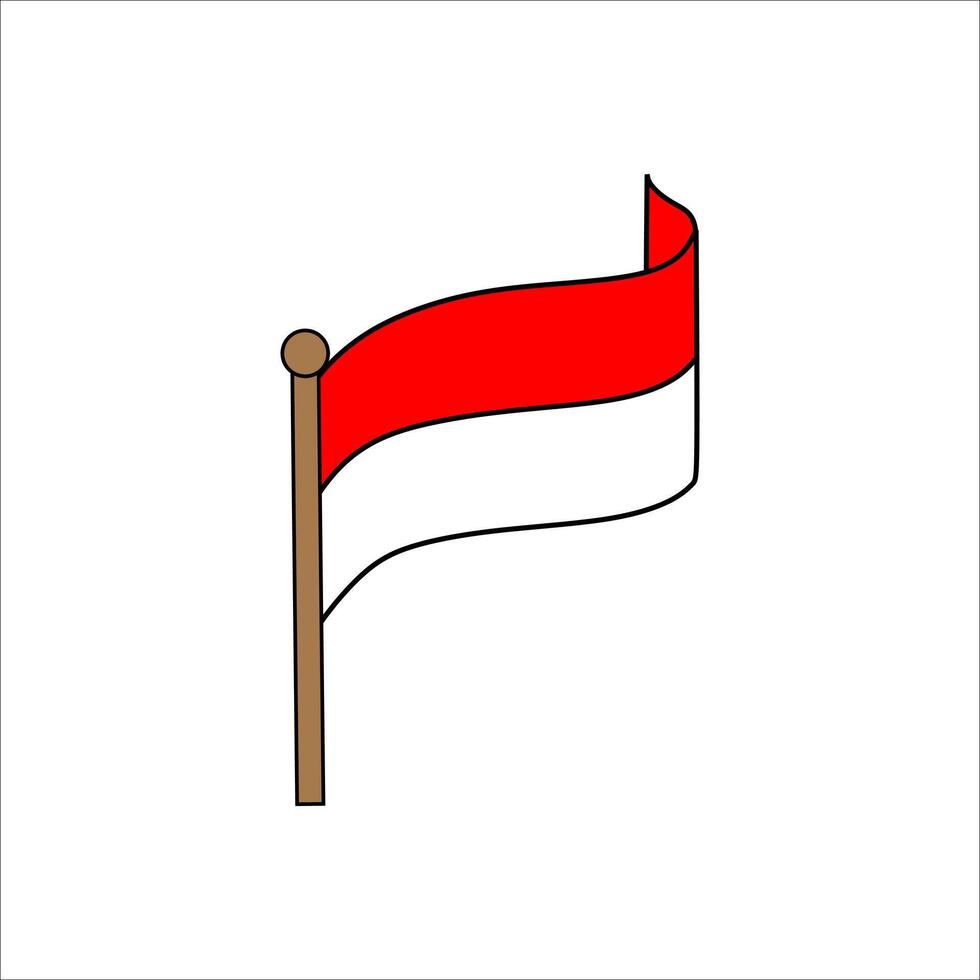 Indonesian Flag Decoration Element vector