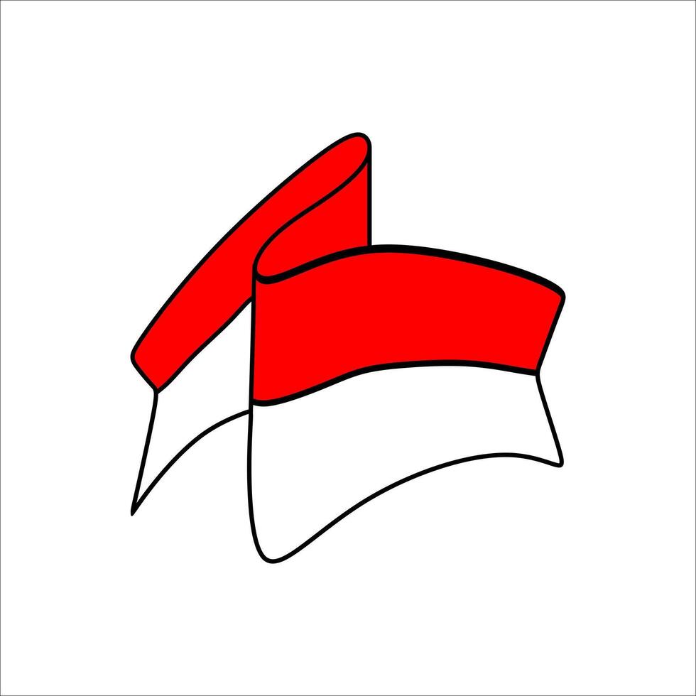 Indonesian Flag Decoration Element vector