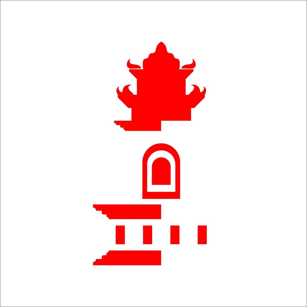 Linear indonesian independence day icon illustration vector