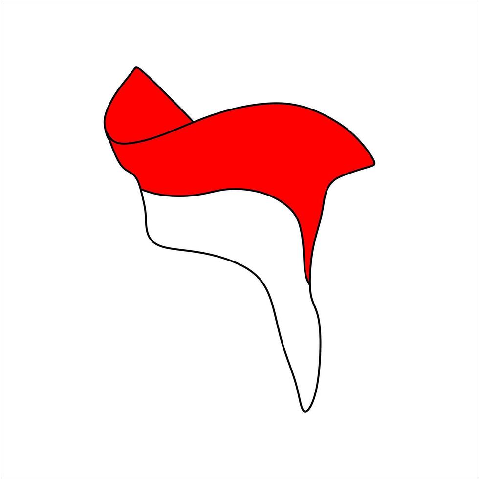 Indonesian Flag Decoration Element vector