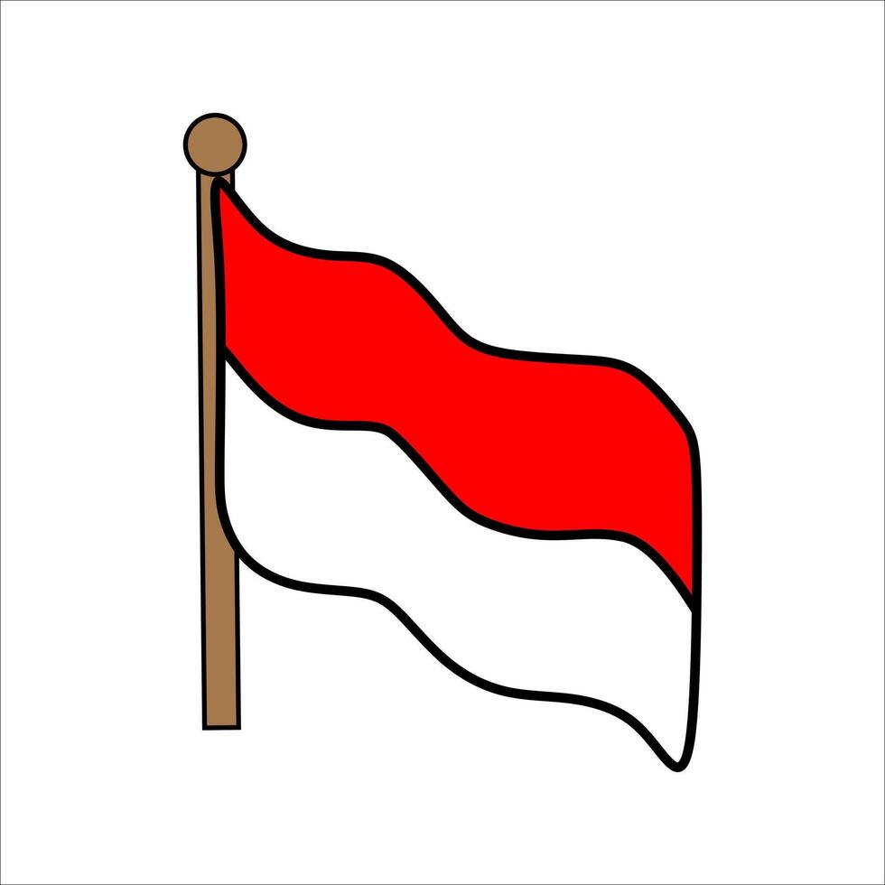 Indonesian Flag Decoration Element vector