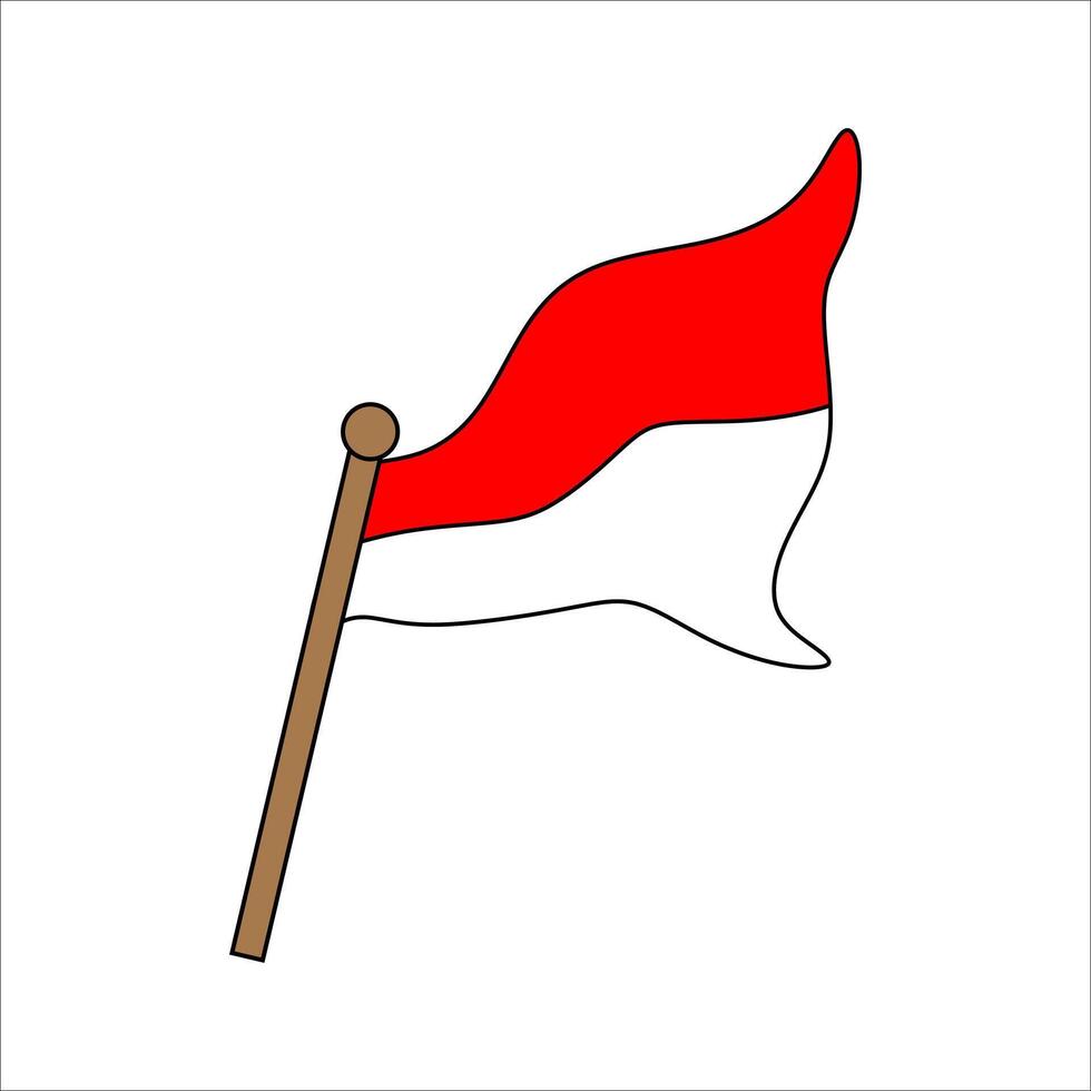 Indonesian Flag Decoration Element vector
