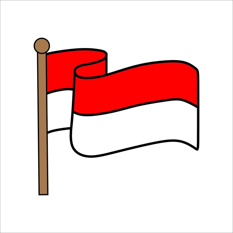 Indonesian Flag Decoration Element vector