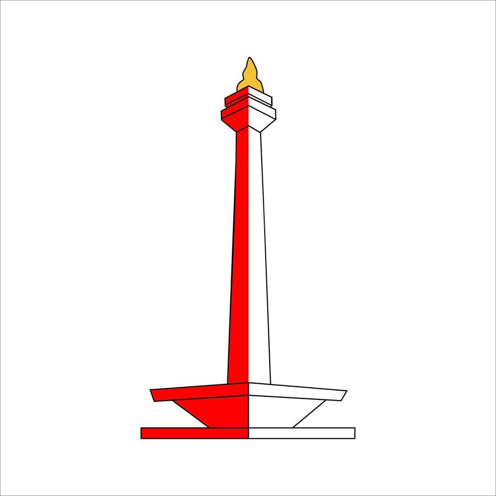 Indonesian Flag Independence Day Element vector