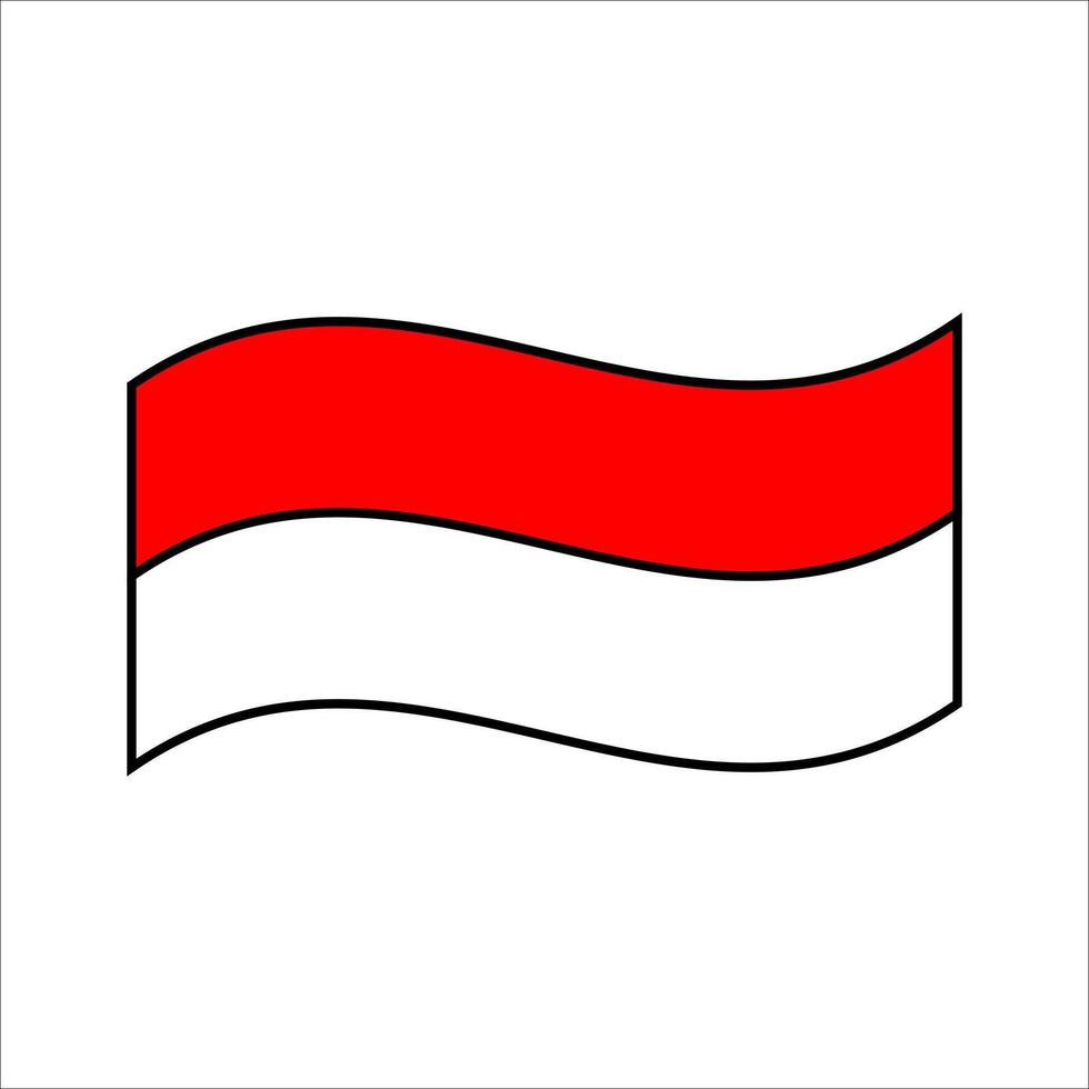 Indonesian Flag Decoration Element vector