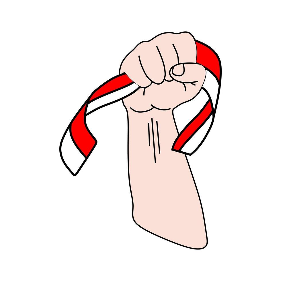 Indonesian Flag Independence Day Element vector