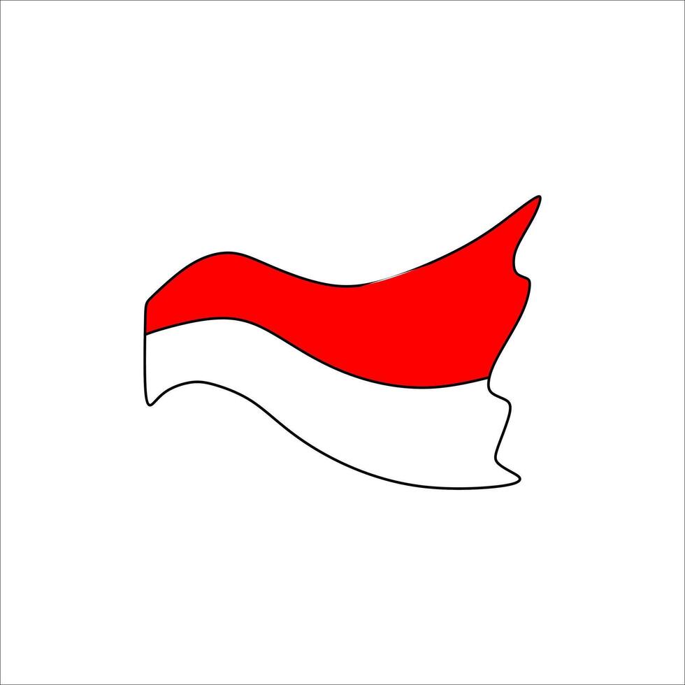 Indonesian Flag Decoration Element vector