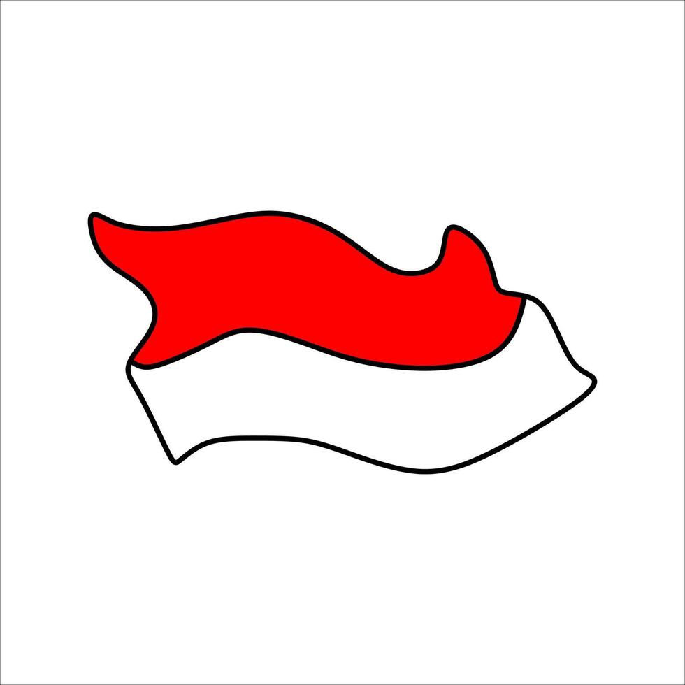 Indonesian Flag Independence Day Element vector