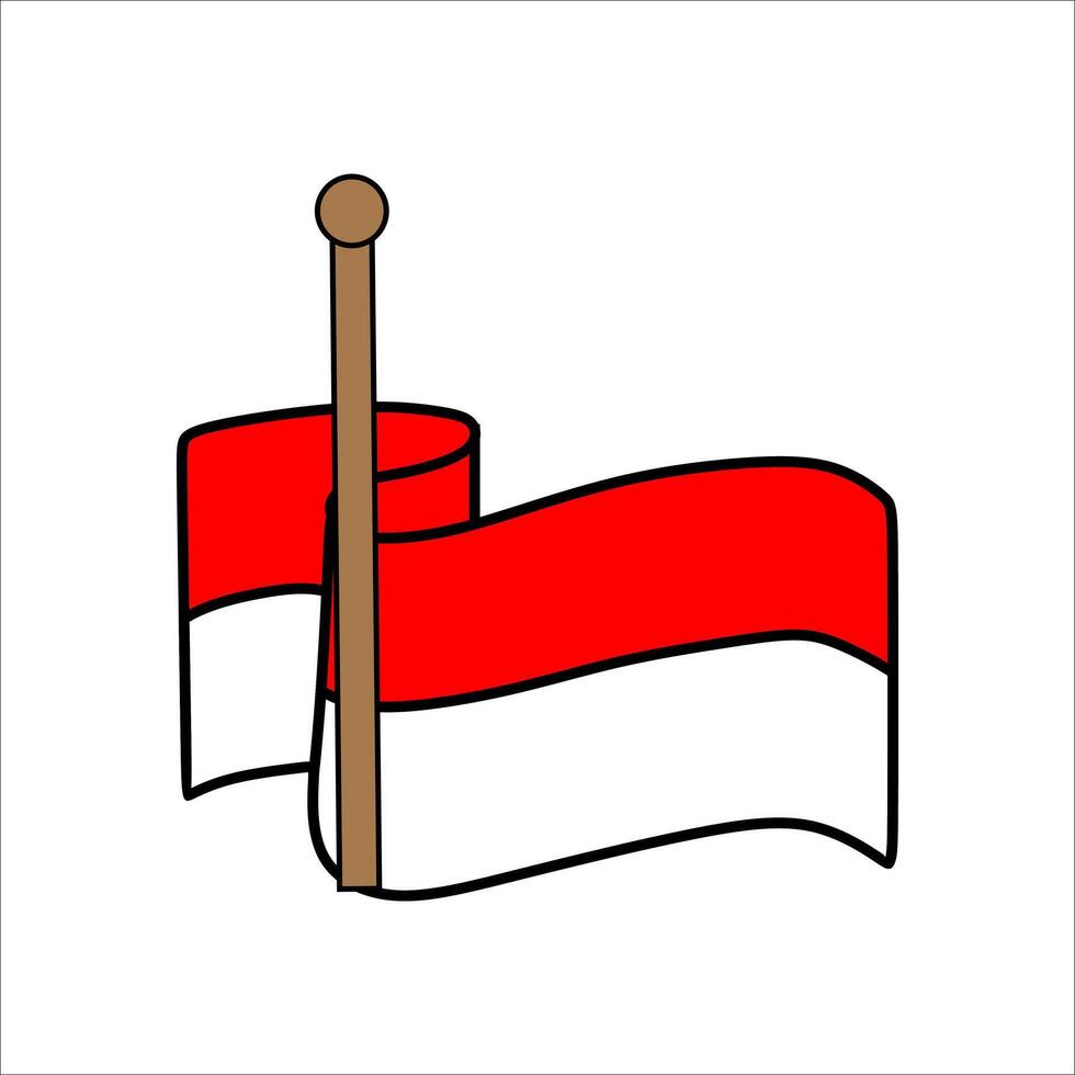 Indonesian Flag Decoration Element vector