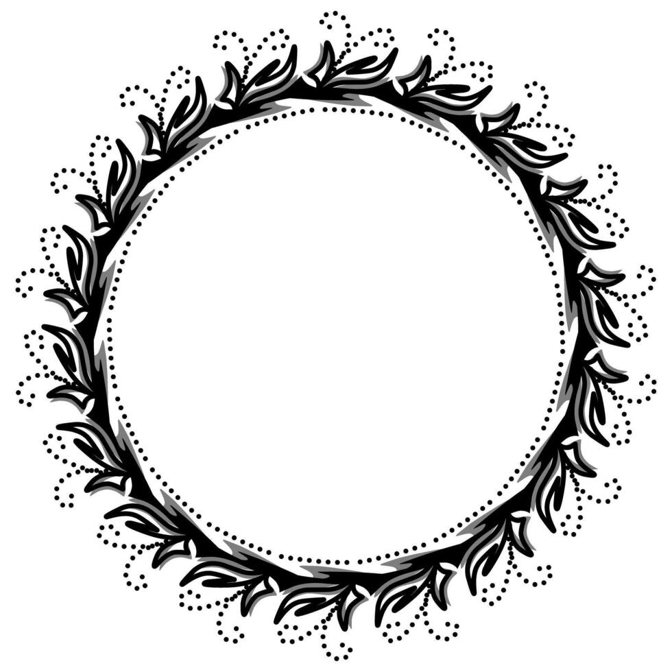 Classic vintage design with black circle frame. Perfect for photos, icons, logos, banners, greeting cards, websites, advertisements vector