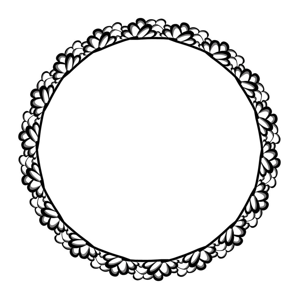 Classic vintage design with black circle frame. Perfect for photos, icons, logos, banners, greeting cards, websites, advertisements vector