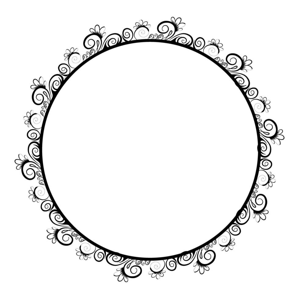 Classic vintage design with black circle frame. Perfect for photos, icons, logos, banners, greeting cards, websites, advertisements vector