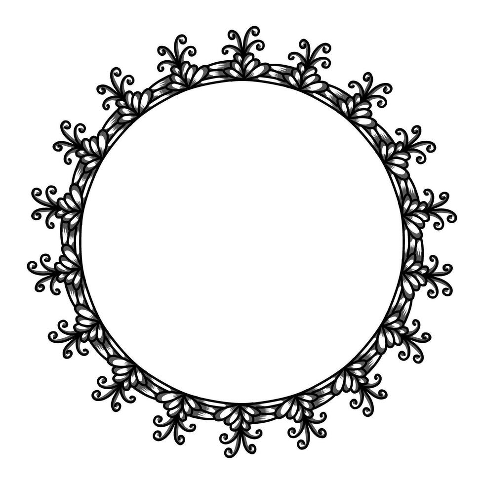 Classic vintage design with black circle frame. Perfect for photos, icons, logos, banners, greeting cards, websites, advertisements vector