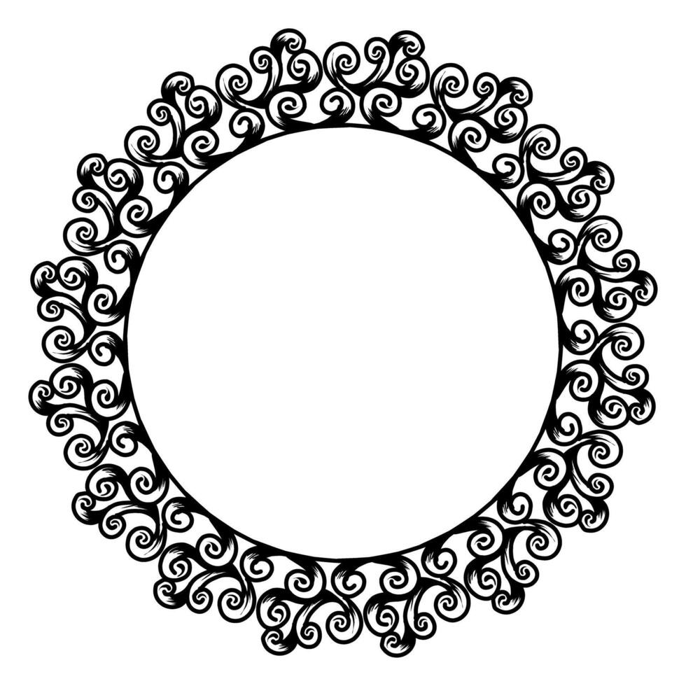 Classic vintage design with black circle frame. Perfect for photos, icons, logos, banners, greeting cards, websites, advertisements vector