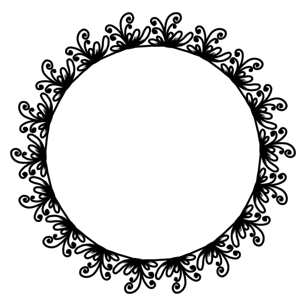 Classic vintage design with black circle frame. Perfect for photos, icons, logos, banners, greeting cards, websites, advertisements vector