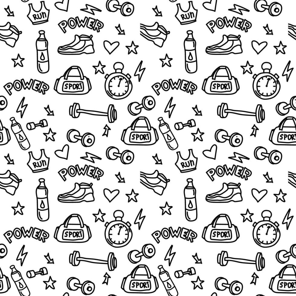 A pattern of black and white symbols on white background vector