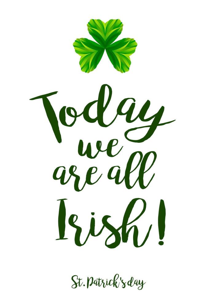template for a t-shirt for St. patrick's day vector