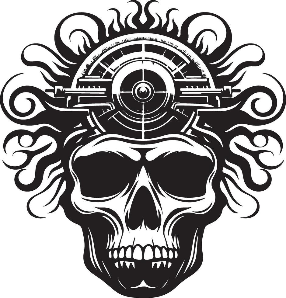 Skull Illustration, skull silhouette, For T-Shirt Design, Tshirt, Human skull illustration vector