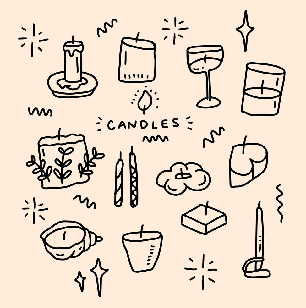 candles element design for templates. vector