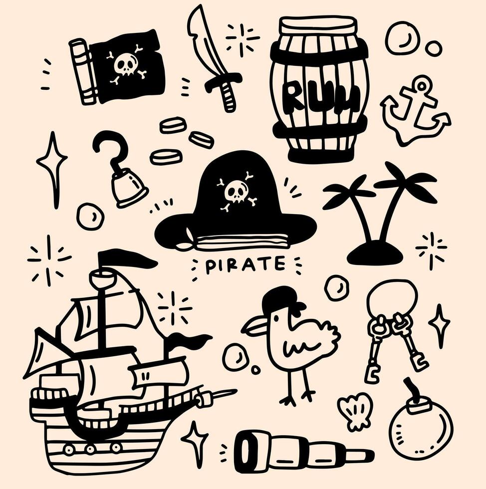 pirate element design for templates. vector