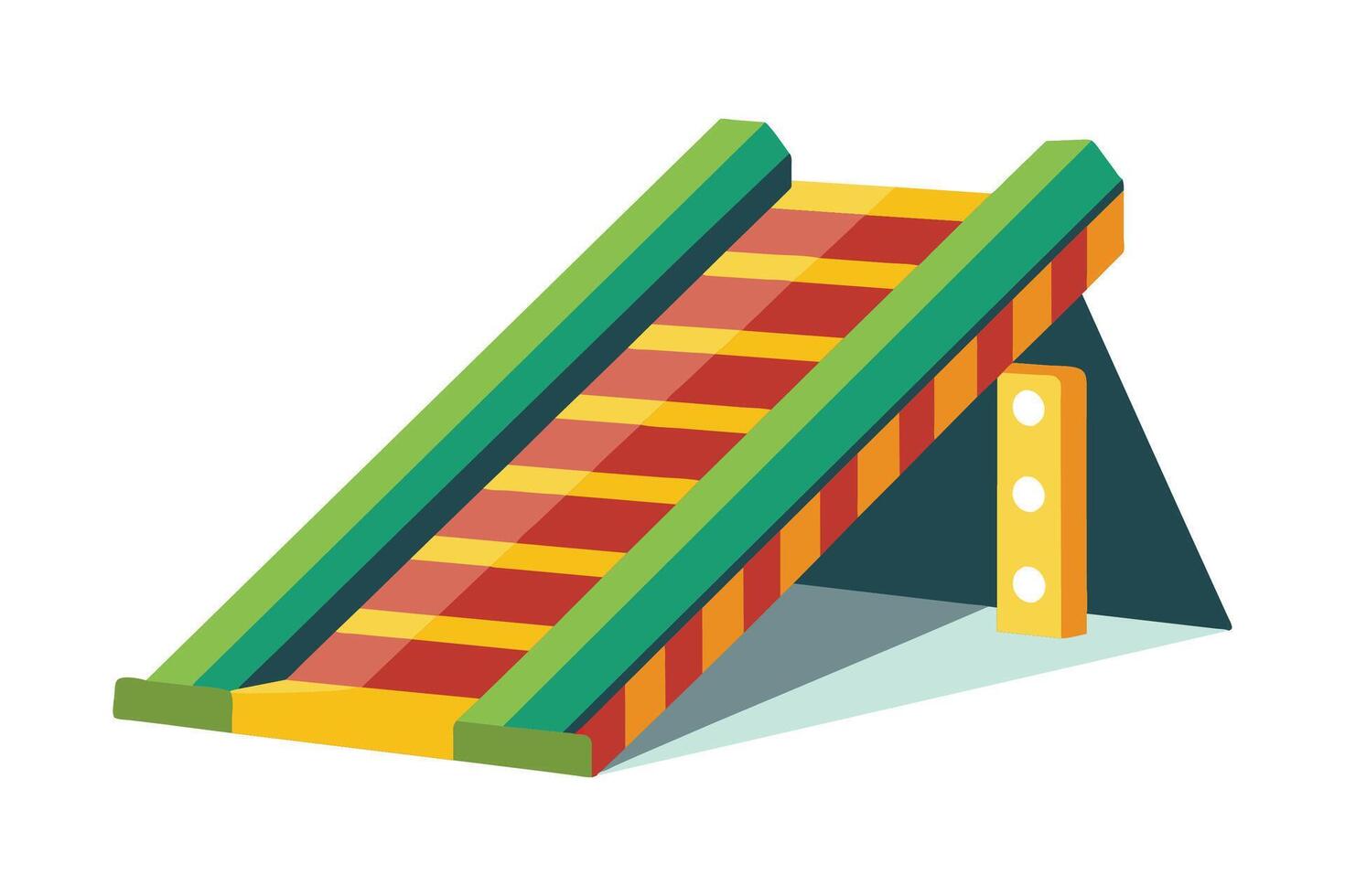 Road ramp flat illustration on white background. vector