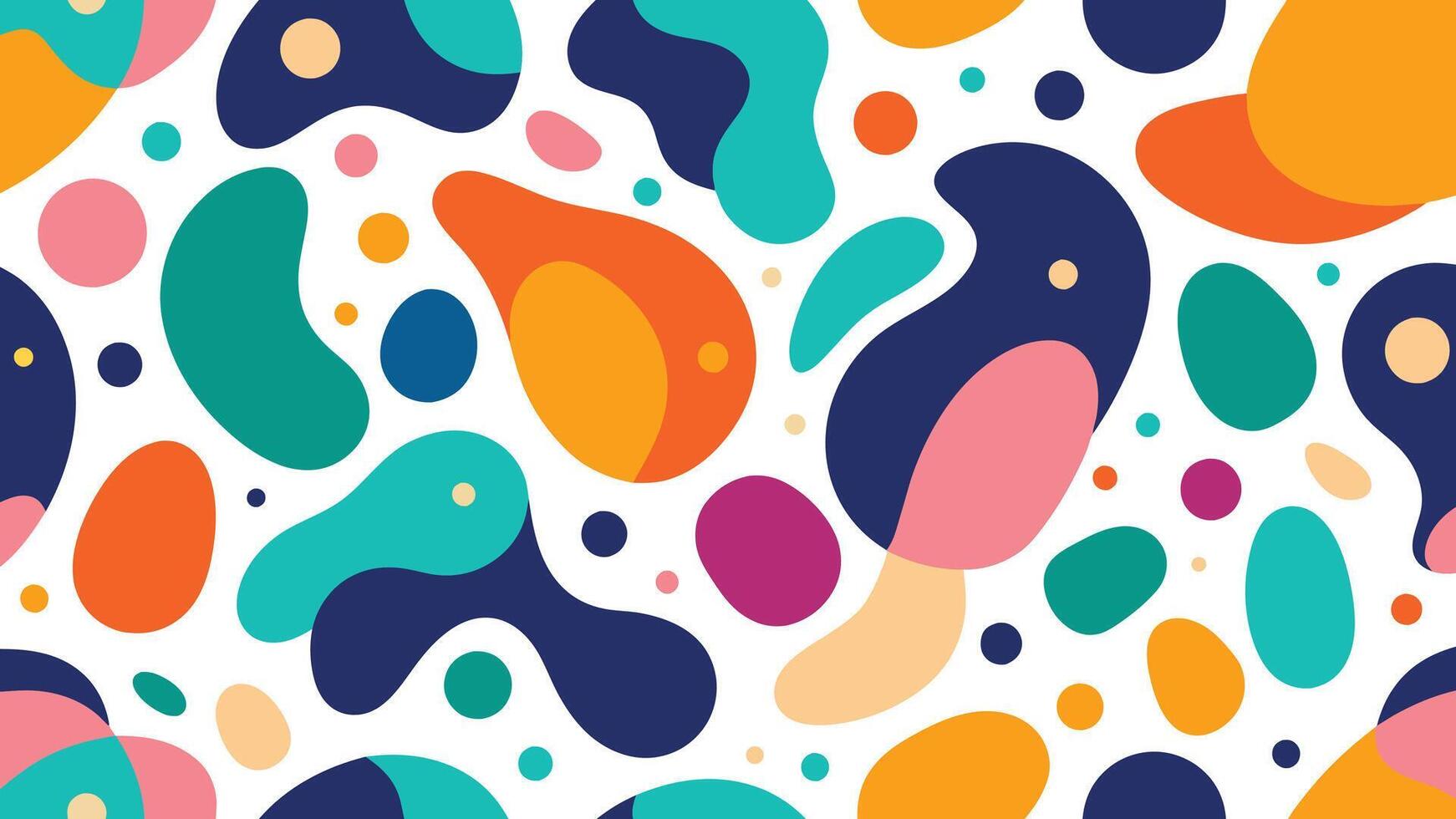 Colorful abstract organic shape seamless creative abstract background. vector
