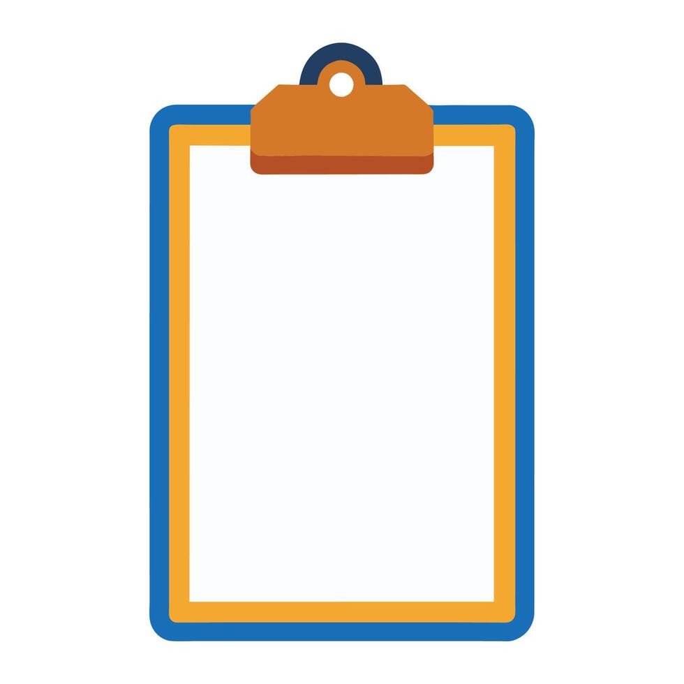 Clipboard flat illustration on white background vector