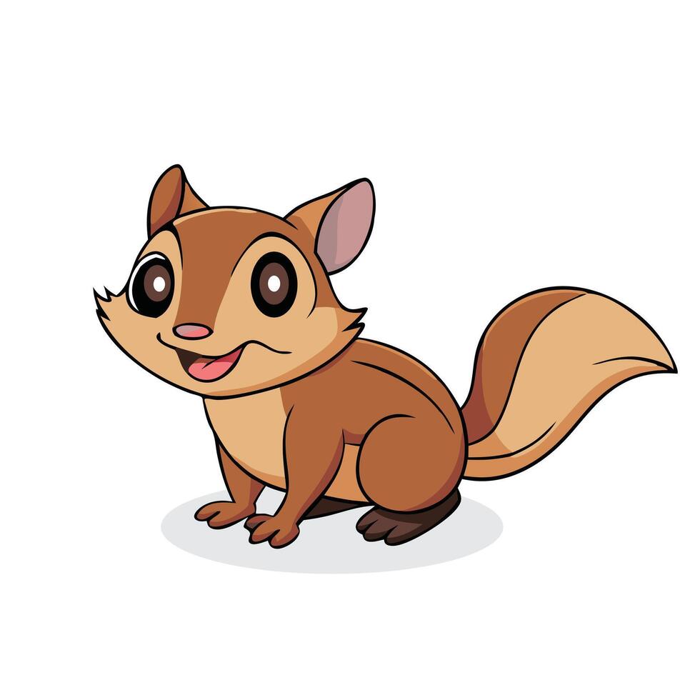 Flying squirrel animal cartoons isolated flat illustration vector
