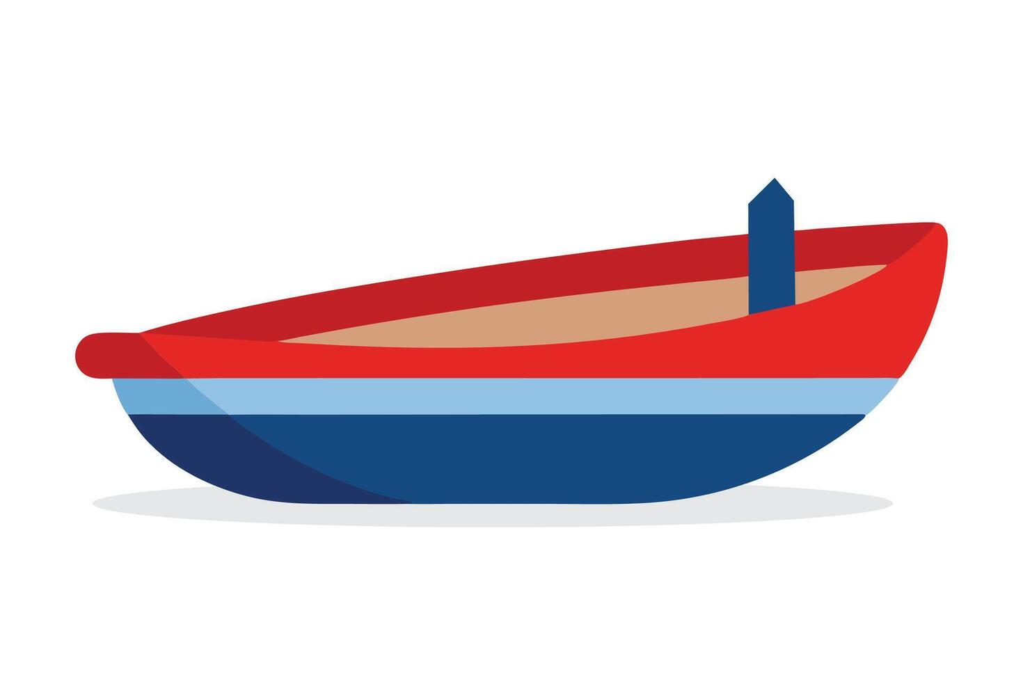 Dinghy Water transport isolated flat illustration. vector
