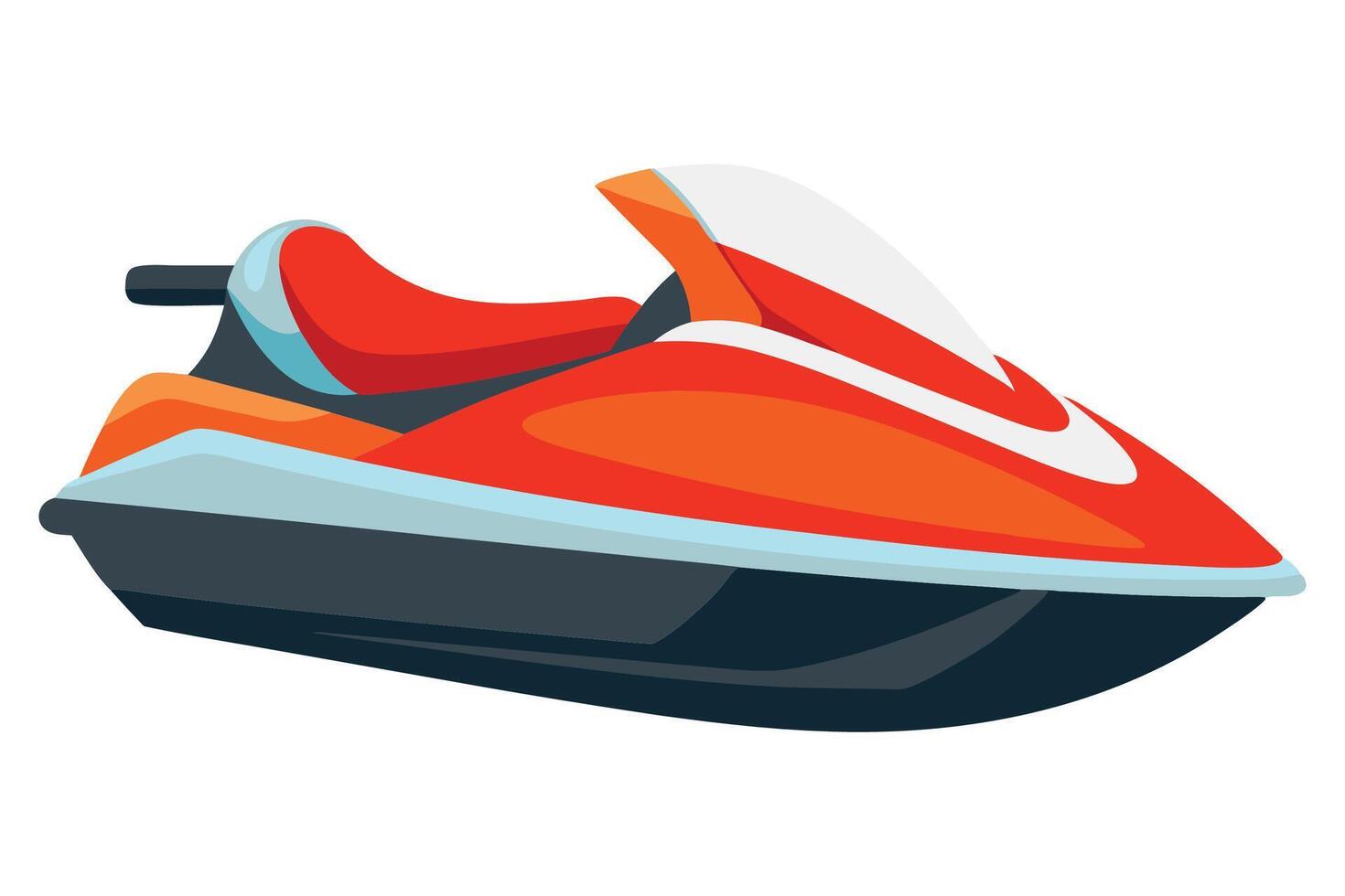 Jet ski Water transport isolated flat illustration vector