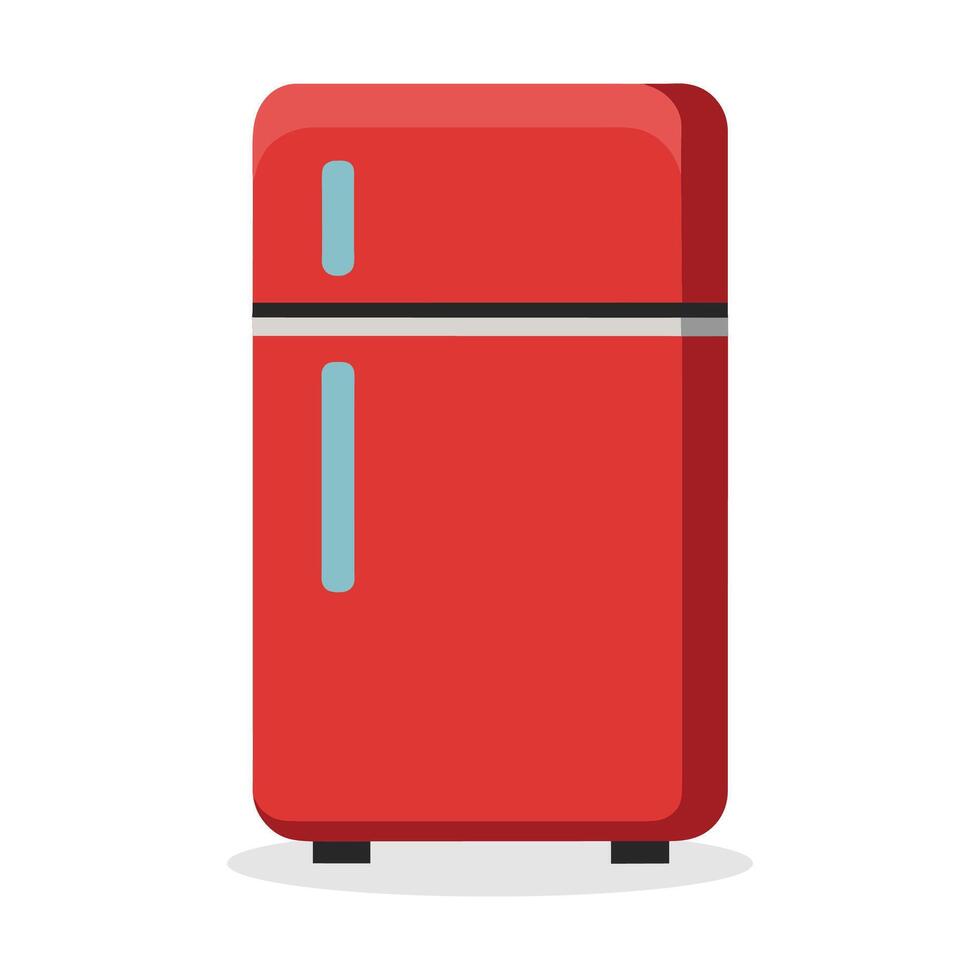 Refrigerator flat illustration on white background vector