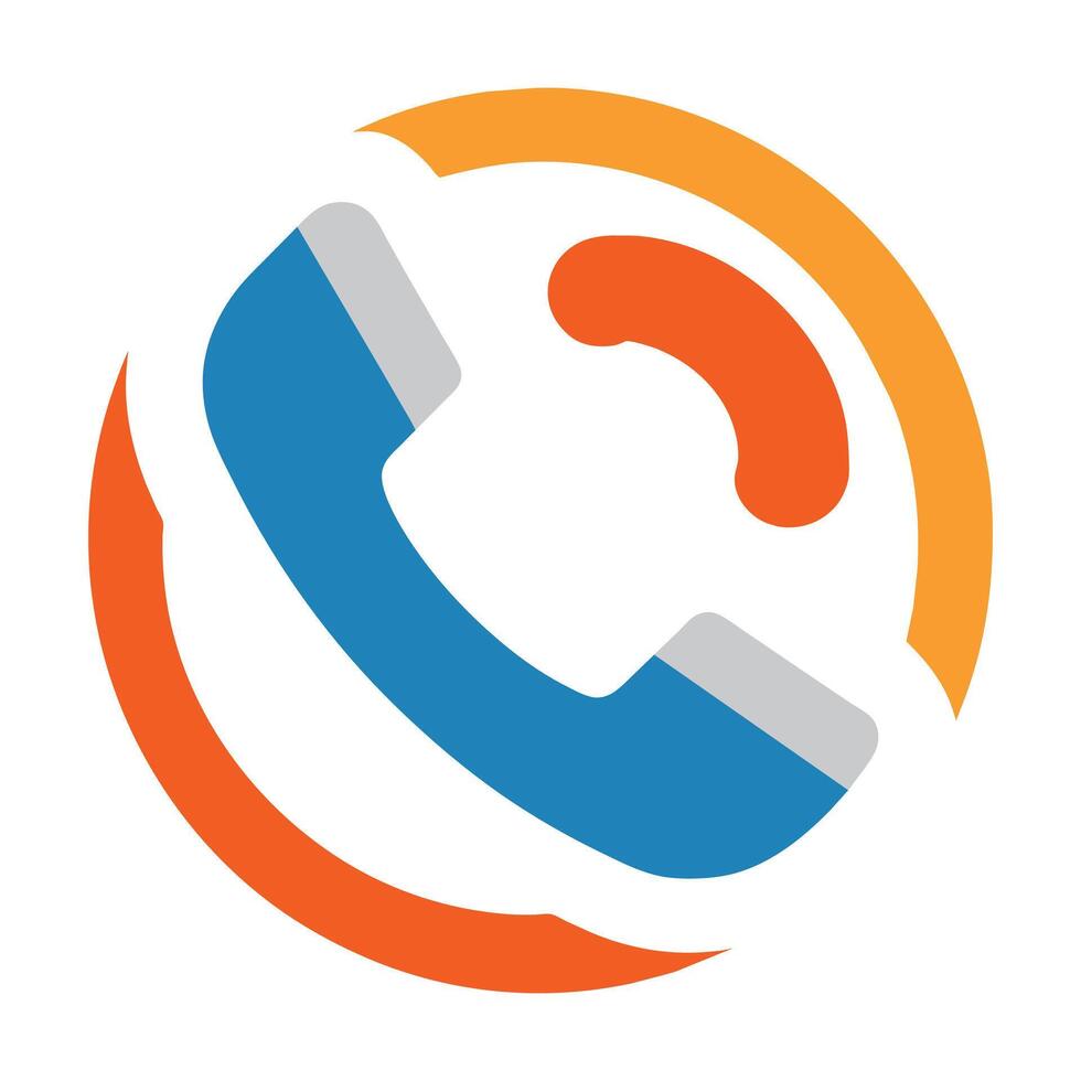 Phone call flat icon illustration on white background. vector