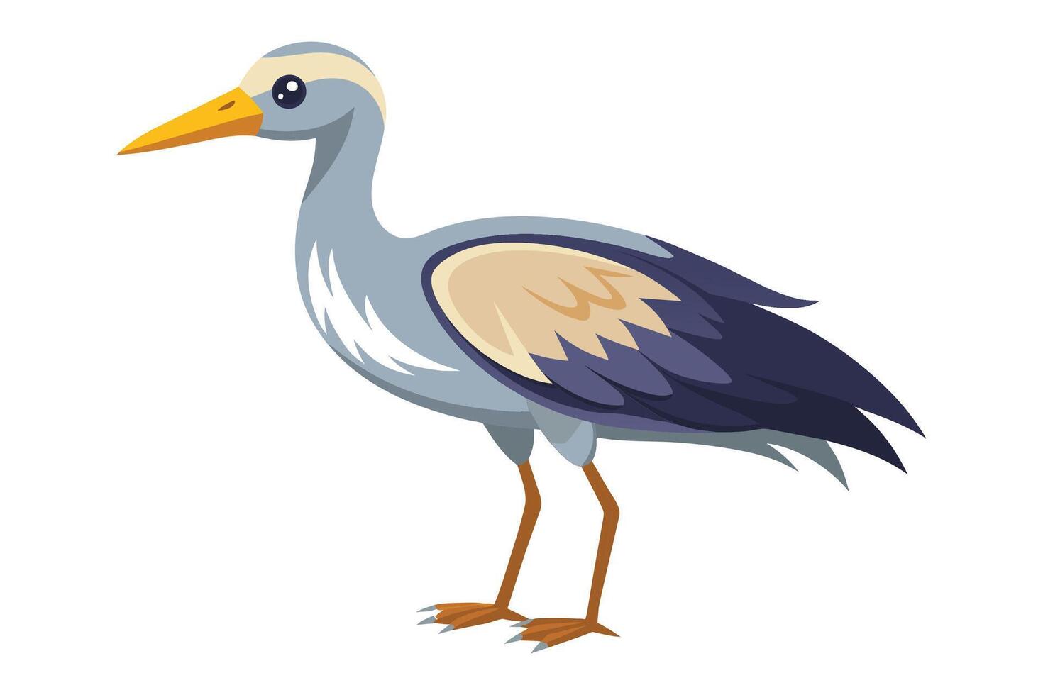 Pewit flat illustration on white background vector