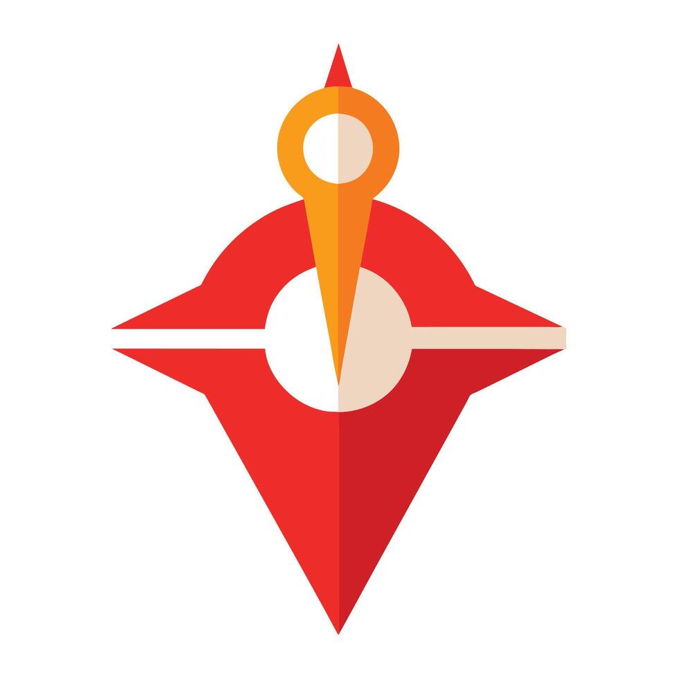 Cardinal points flat illustration on white background vector