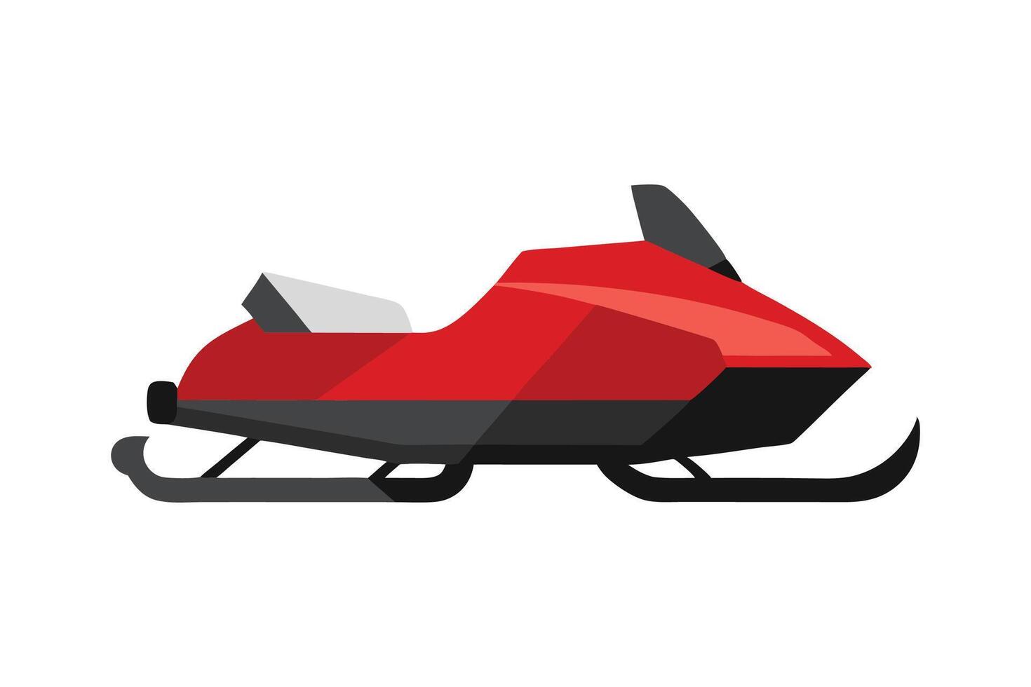 Snowmobile Water transport isolated flat illustration vector