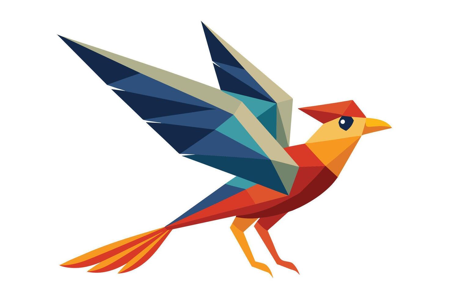 Kite bird flat illustration on .white background vector