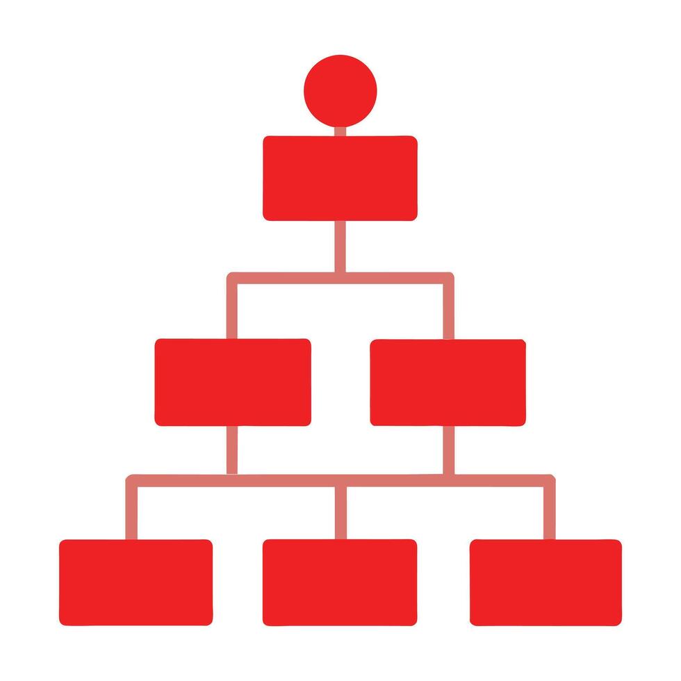 Hierarchical flat illustration on white background. vector