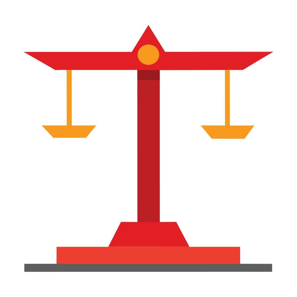 Stable scale flat illustration on white background. vector