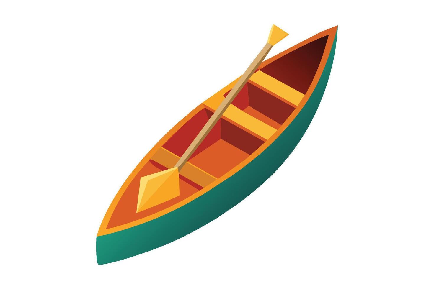 Canoe flat illustration on white background vector