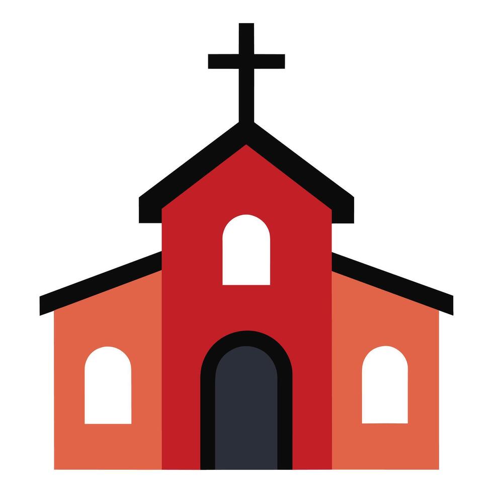 Church flat icon illustration on white background vector
