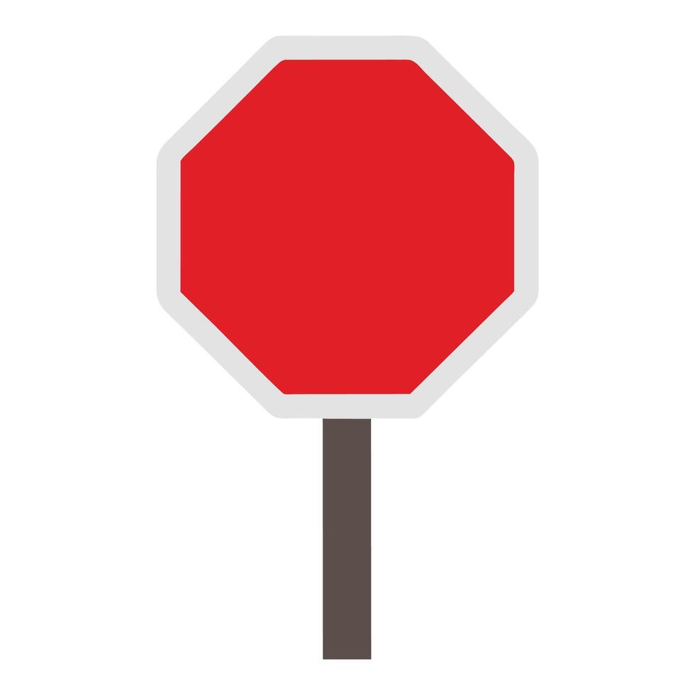 Empty stop bar flat icon illustration on white background. vector
