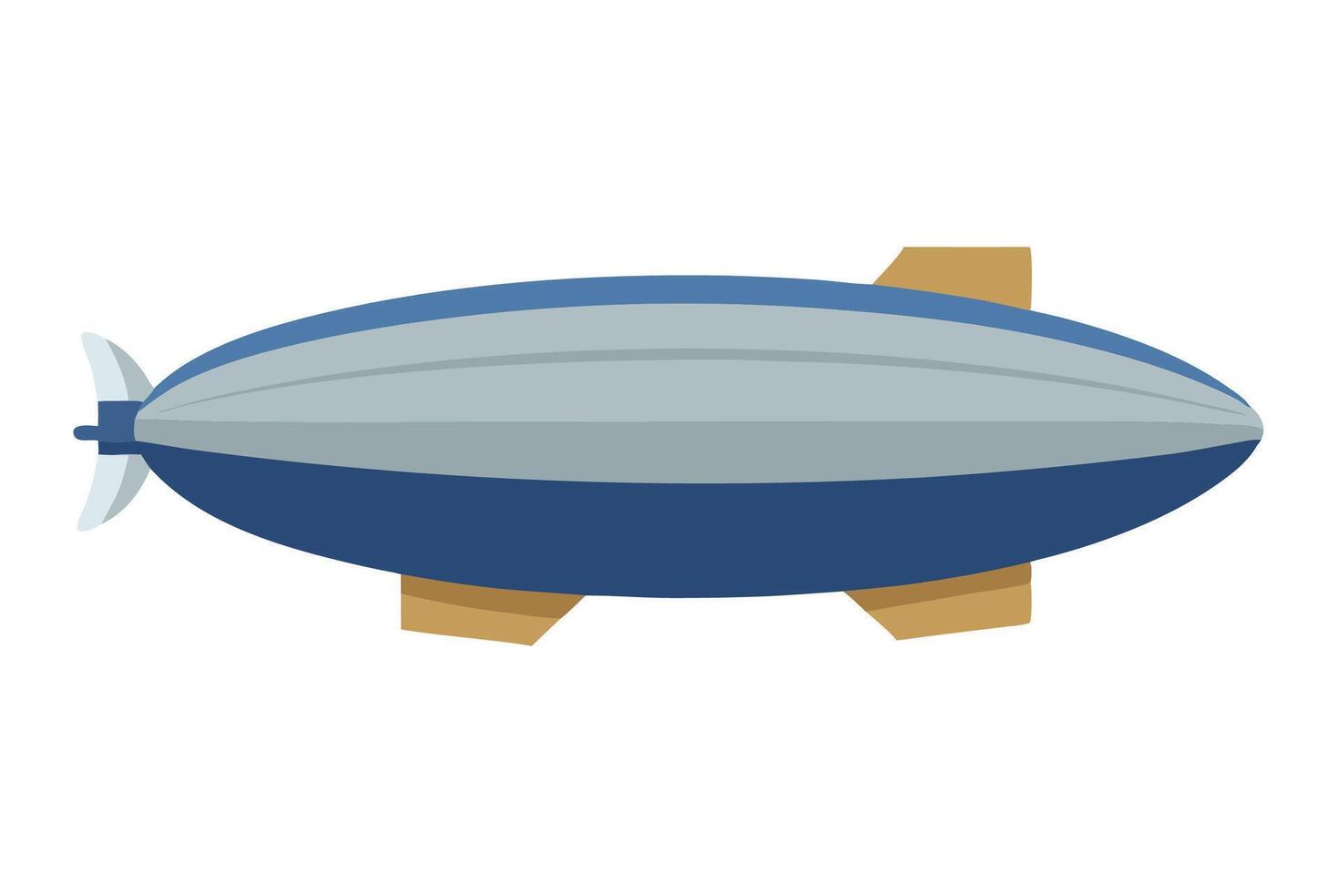Airship Water transport isolated flat illustration. vector