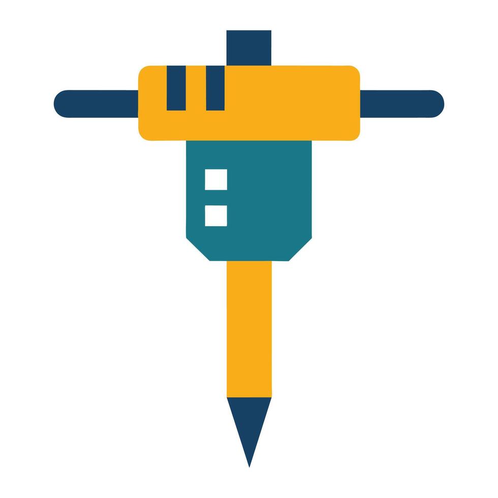 Driller flat illustration on white background vector
