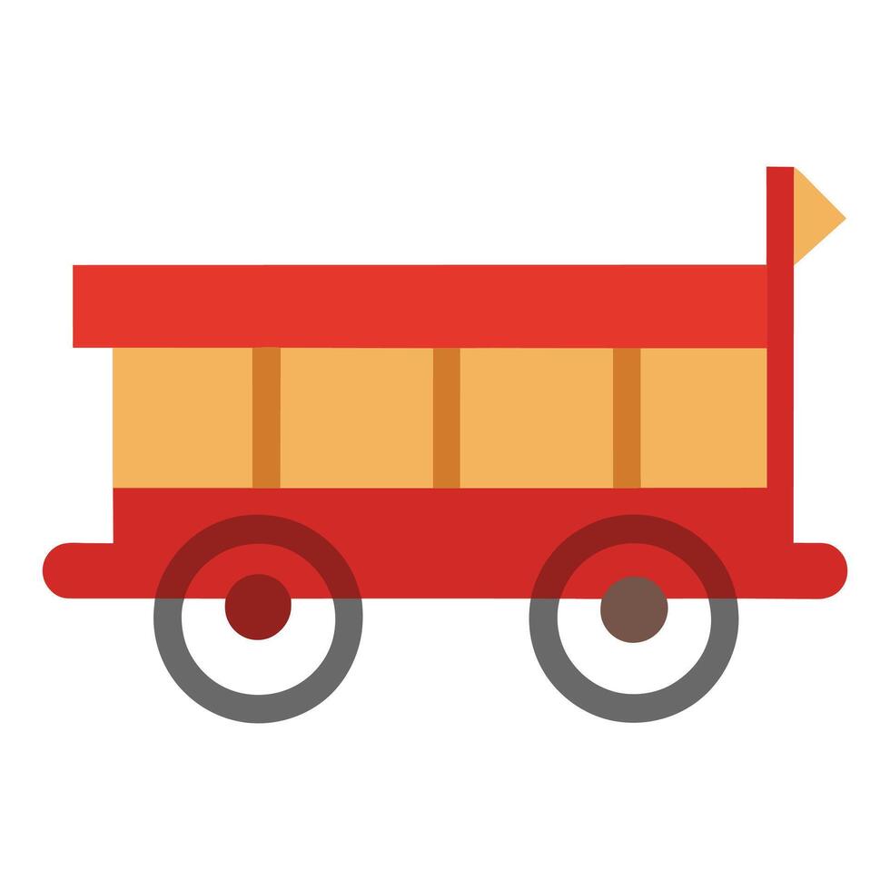 Wagon flat icon illustration on white background vector