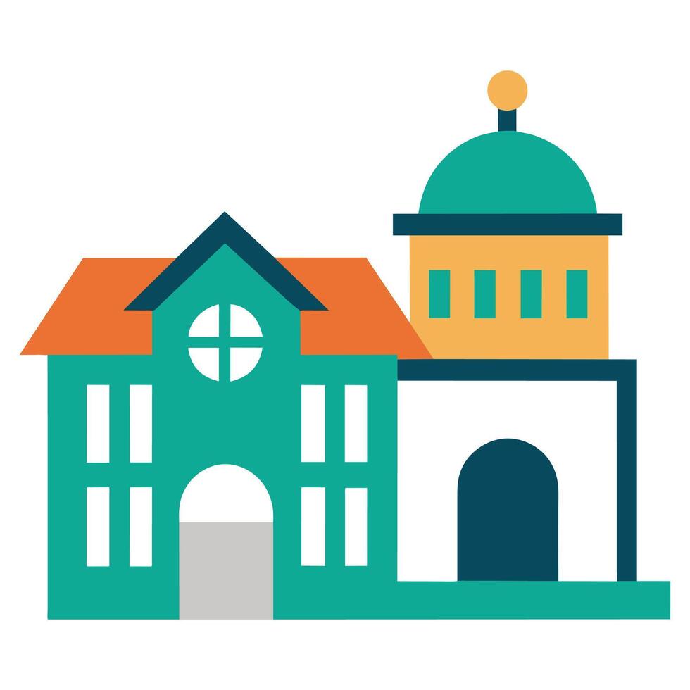 Mansion flat icon illustration on white background. vector
