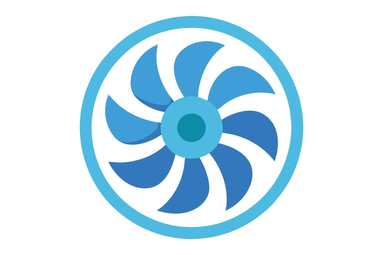 Cooling fan flat illustration on white background vector