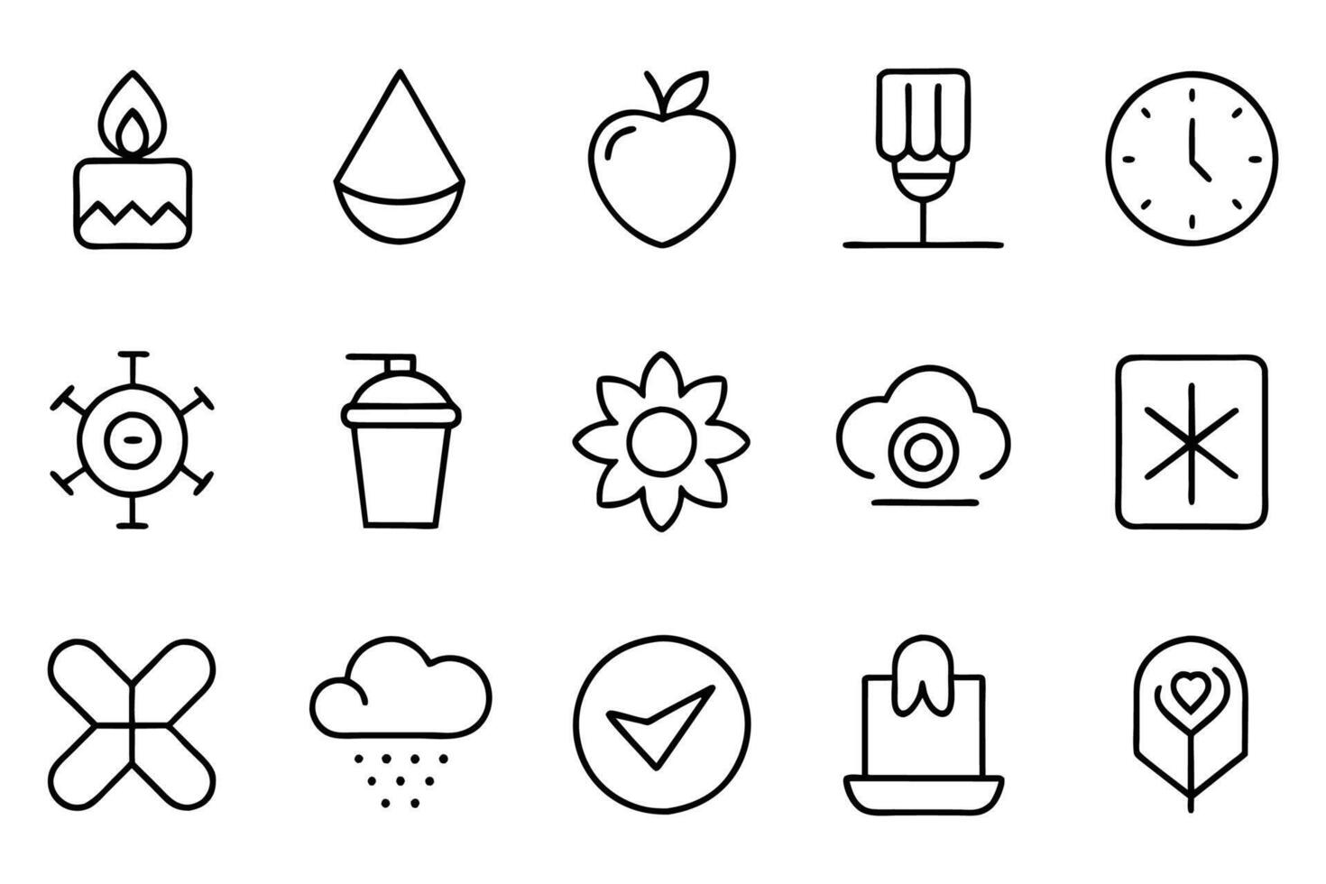 Bonus concept editable stroke outline icon set illustration on white background vector