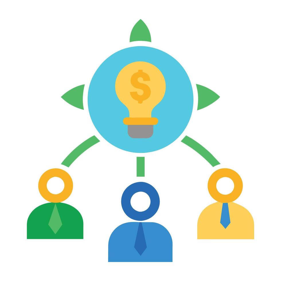 Crowdfunding flat illustration on white background. vector