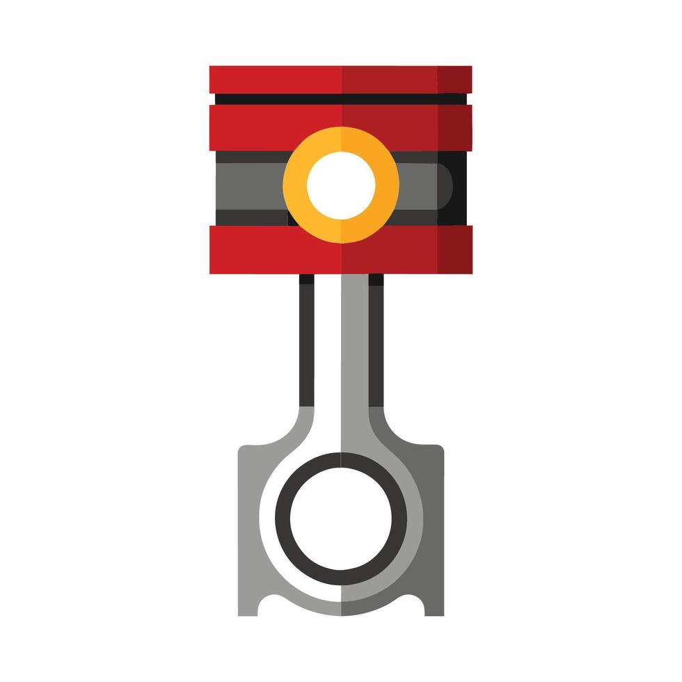 Piston flat illustration on white background vector