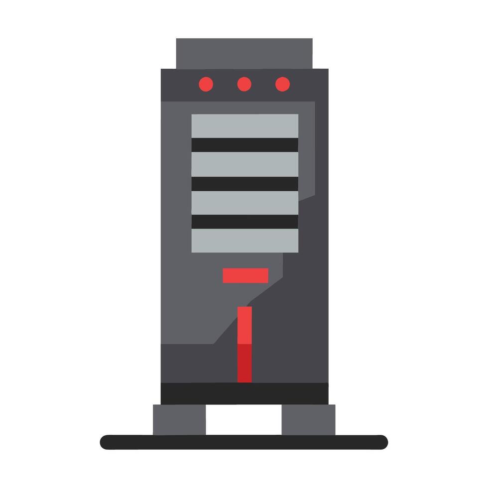 Cpu tower flat illustration on white background vector